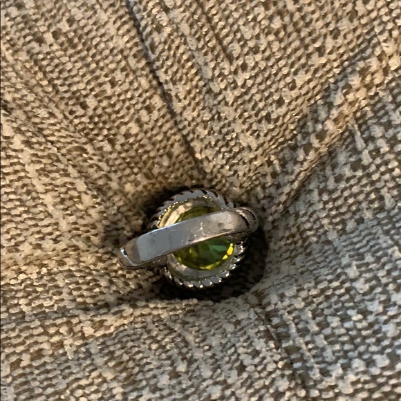 Silver Green Stone Ring - Picture 5 of 12